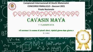 Campionati Internazionali di Giochi Matematici - CONCORSO PARALLELO Bocconi 2021 - Finale Nazionale