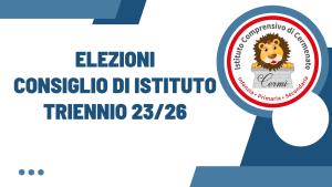 Elezioni del Consiglio di Istituto - triennio 2023/2026
